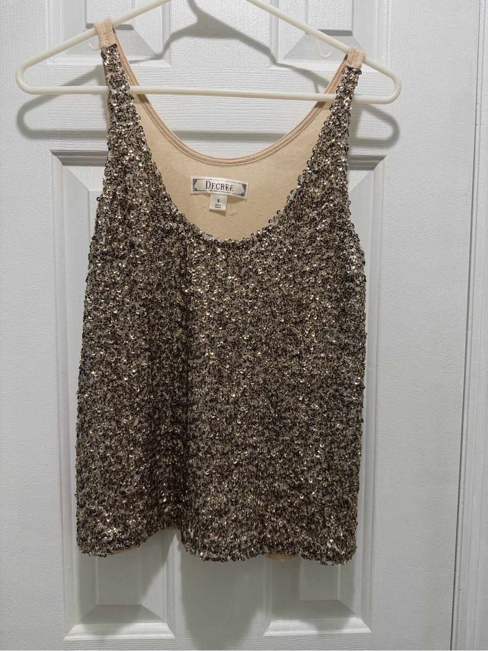 Decree Champagne Sequin Camisole